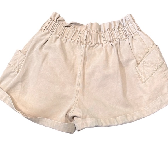 BDG Urban Outfitters Khaki Tan Canvas Paper Bag High Rise 2” Womens Shorts Large - Picture 3 of 12